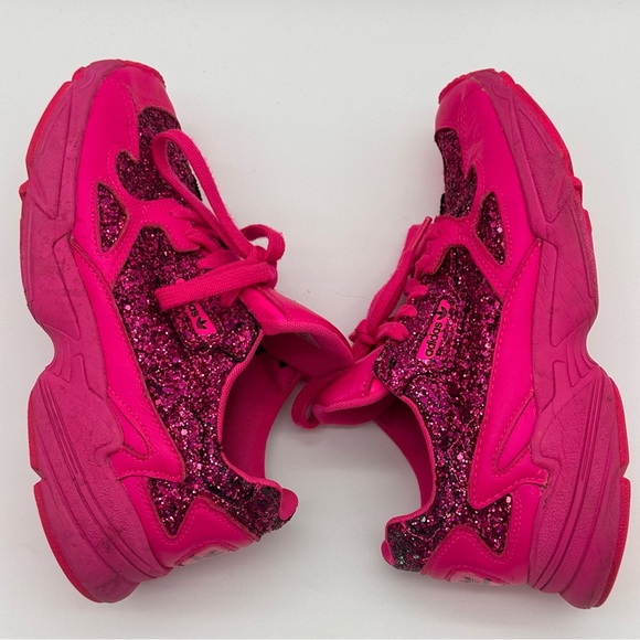 Adidas Falcon Shock Pink Glitter Sneakers - Picture 6 of 9